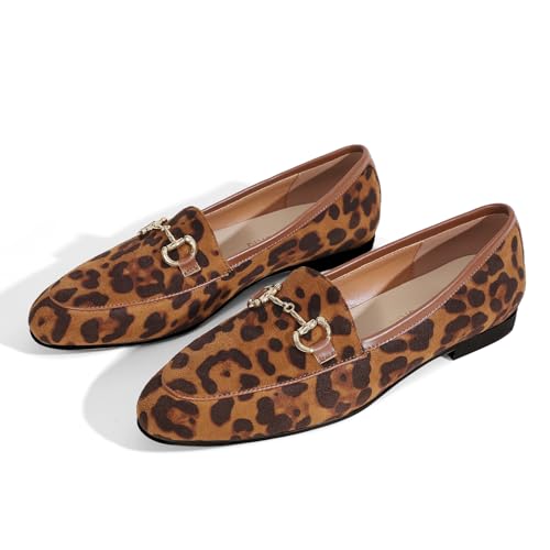 Image of Womens Loafers Flats Dress Shoes Slip On Penny Comfortable Round Toe Business Casual Work