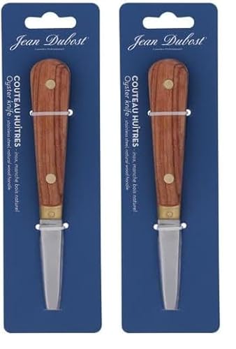 Jean Dubost Couteau à huitres lancette INOX Pleine Soie (Lot de 2)