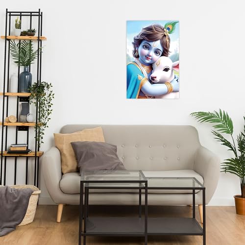 Image of Twinster Bal krishna Posters Photo for Pregnant Women, Baby Poster Self Adhesive (Size 45 cm by 30 cm) Pack of 1 (Design 13)