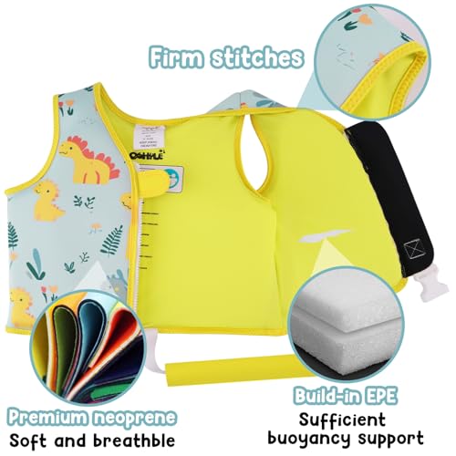 Image of Toddler Swim Vest, Neoprene Trainer with Adjustable Straps and Crotch Strap