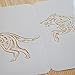 XUAN YANG 2PCS 12X12 Inches Norse Viking Wolf Stencils Reusable Wolf Art Painting Templates Stencil for Wood Wall Furniture Crafts 0.3mm(12mil)