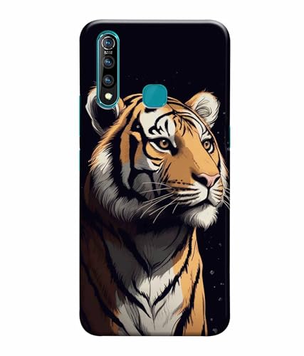 Image of Tiger Faces Animal Printed Hard Back Case Cover & Compatible for Vivo Z1 Pro (Multicolor) - D1807