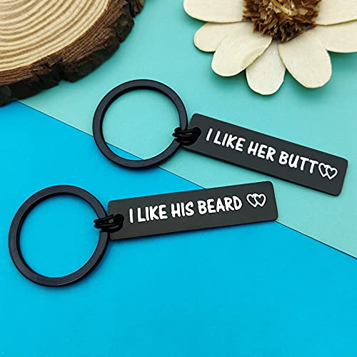 Funny-Couple-Gift-for-Boyfriend-Girlfriend-Newlyweds-Keychain-Set-Engagement-Wedding-Gift-for-Husband-Wife-Groom-Bride-Anniversary-Jewelry-His-and-Hers-Keychain-Set-Gift-Valentines-Day-Gift