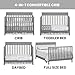 Oxford Baby Logan 4-in-1 Convertible Baby Crib, Dove Gray, GreenGuard Gold Certified