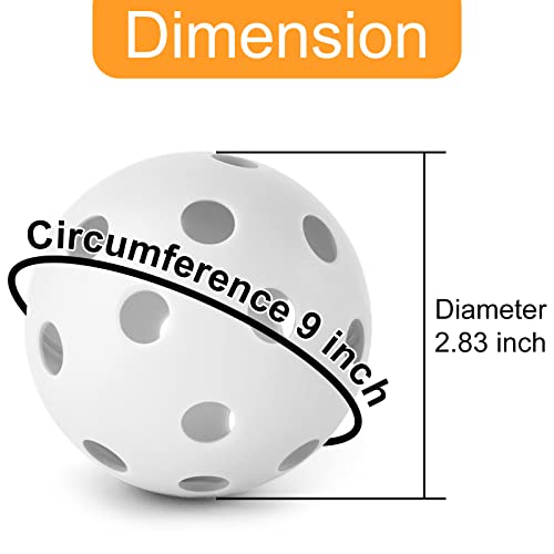 Coopay 12 Pack Baseball Practice Baseballs Plastic Hollow Soft Balls With A Drawstring Bag For Hitting, Baseball Training Indoor Outdoor Use (White) #TOP1