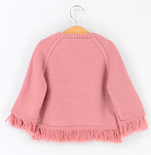 Girl's "Love" Long Sleeve Fringing Pullover Sweater2