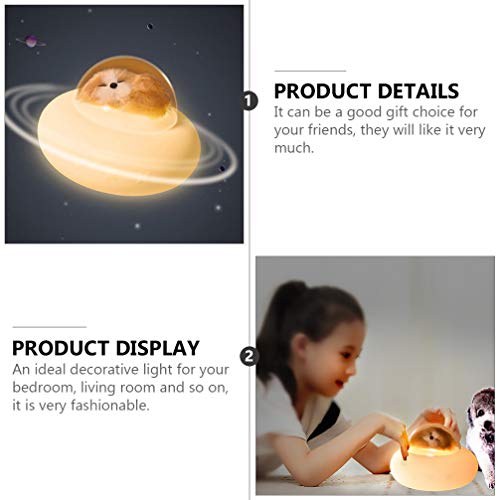 Mobestech Luz Noturna para Crianças Led Luz de Nave Espacial para Cães Lâmpada de Cabeceira Com Cont