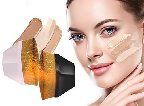 2 PCS Petal-Shaped Foundation Makeup Brush - Multifunctional Foundation Makeup Brush for Mixed Liquid Cream or Flawless Powder Cosmetics with Bonus Protective Case (brush)