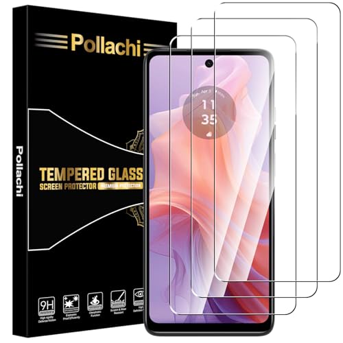 Pollachi for Motorola Moto E14/G04/G04S 2024 Screen Protector [3 Pack] Tempered Glass Film for Motorola Moto E14/G04/G04S,Protective Film 9H Hardness,Shatterproof,Anti Fingerprints,No Bubbles