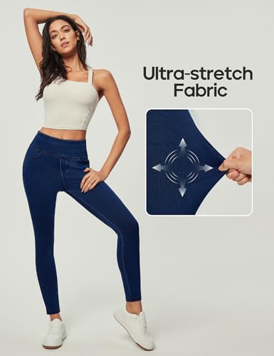 Heathyoga Stretchy High Waisted Jeans for Women Pull On Jeggings for Women Tummy Control Skinny Jeans Leggings Trendy3
