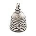 Guardian Bell Celtic Weave Good Luck Bell w/Keyring & Black Velvet Gift Bag | Motorcycle Bell | Lead-Free Pewter | Made in USA