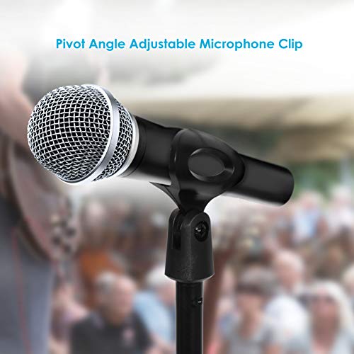 Pyle-Pro Microphone Stand - Universal Mic Mount With Heavy Compact Base, Height Adjustable (2.8’ - 5’ Ft.) - Pmks5 #TOP3