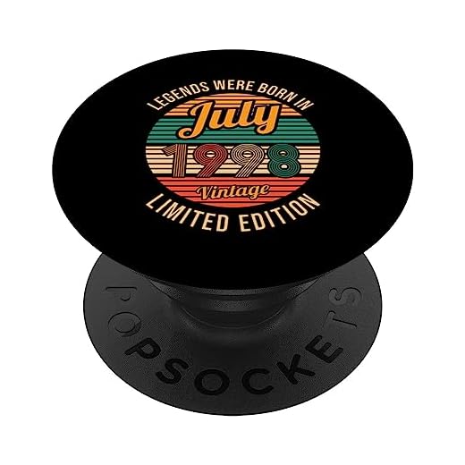 Las leyendas nacieron en Julio 1998 Cumpleaños 25 PopSockets PopGrip Intercambiable