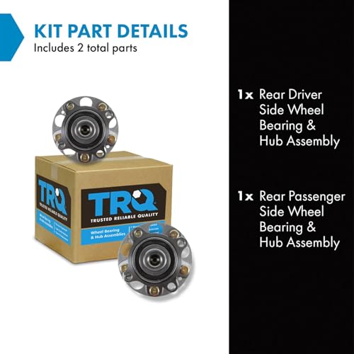 Image of TRQ Wheel Bearing and Hub Assembly Set for 2009-2014 Acura TSX | for 2008-2012 Honda Accord 2009-2014 Acura TSX Driver and Passenger Side