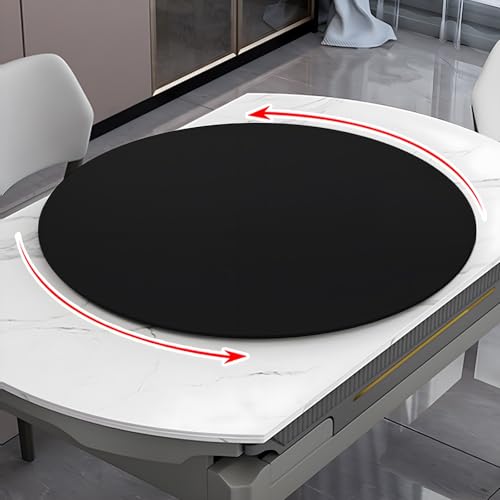 16-34inch Bamboo Wood Lazy Susan Round Rotating Turntable Organizer, for Cabinet, Countertop, Pantry or Table, 360 ° Smooth Spin Wooden Charcuterie Board, Silent Countertop Pantry Storage(Black,88cm/3