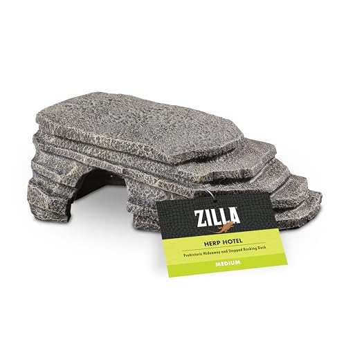 Zilla Herp Hotel, Naturalistic Hide and Basking-Platform for Leopard Geckos, Bearded Dragons, Anoles, Medium by Zilla - Used condition - US$16.91