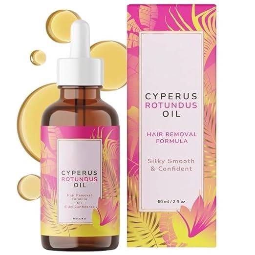 Cyperus Rotundus Hair Removal Oil 60ml | Natural Body Hair Reduction & Growth Co — Flash AI Score 75/100