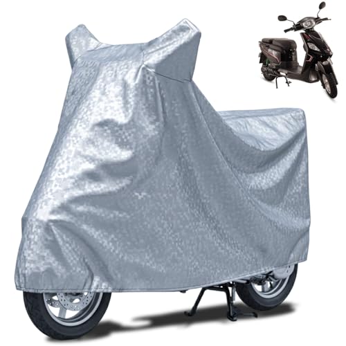 Image of FABTEC Waterproof Scooty Body CoverCompatible with Hero Electric NYX, A1 (Silver)