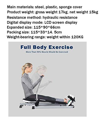 Image of Foldable Rowing Machines Rowing Machine for House Use Foldable Indoor Hydraulic Djustable Resistance Rowing Machine Multifunctional Rowing for Men Women and Children