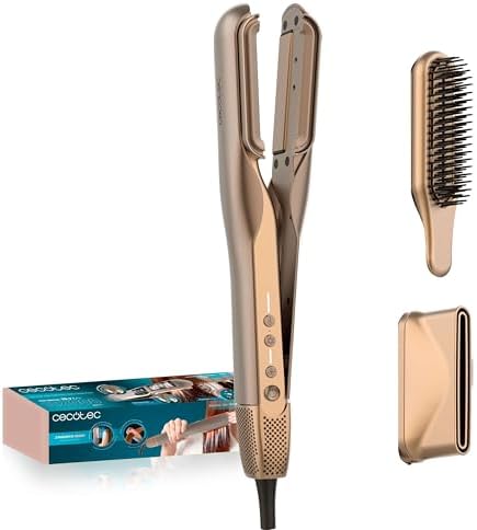 Cecotec Plancha de Pelo con Aire - Doble Placa Calefactora - 2 Ac...