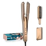 Cecotec Haarglätter AirLisse 2in1 ForceDry Duo. Doppelheizplatte, 2 Zubehörteile, 1000 W, 112.000 U/min, 3 Modi, Luftstrom 13 m/s, bürstenloser Motor, Plasma-Funktion