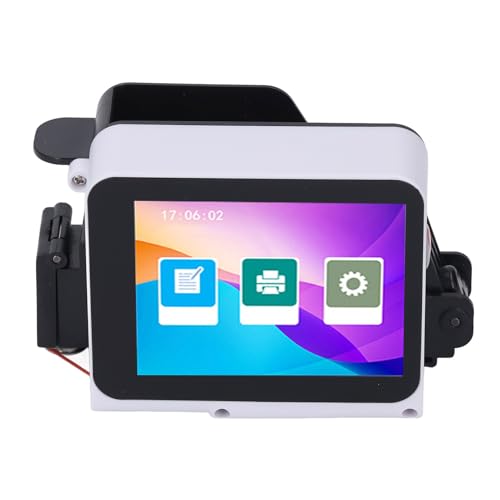 SEAFRONT Impresora de Inyección de Tinta Portátil, Máquina de Serigrafía, Codificador de Inyección de Tinta Portátil para Fecha de Texto, Código de Barras QR, Número de Lote Sin Cartuchos de