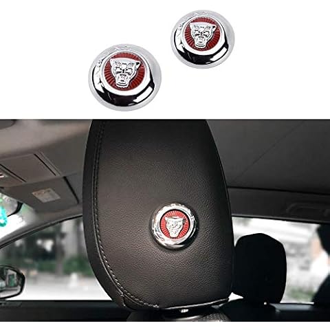 MAXDOOL Car Front Seat Switch-Adjusting Button Cover Decal Trim Decorative Frame Interior Modification for Jaguar FL F-PACE XE XJ (2pcs)(Red) Cover