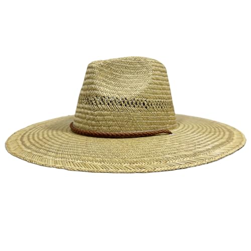 The Hatter(ザ・ハッター) 日本製 麦わら帽子 い草 農作業 帽子 メンズ レディース ガーデニング 作業帽子 つば広 (紐カラーブラウン) - The Hatter - 商品画像
