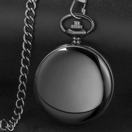 Image of Tiong Smooth Pocket Watch,Personalized Pocket Watch,Customized Watches for Men,Engraved Pocket Watches for Father's Day with Chain