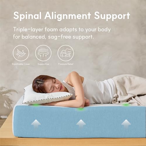 Image of LIFEMENT Queen Mattress, 8 Inch Queen Size Mattress, Basic Copper Cooling Gel Memory Foam Mattress in a Box, Pressure Relief with Medium Firm Support, CertiPUR-US Certified, 80''L x 60''W