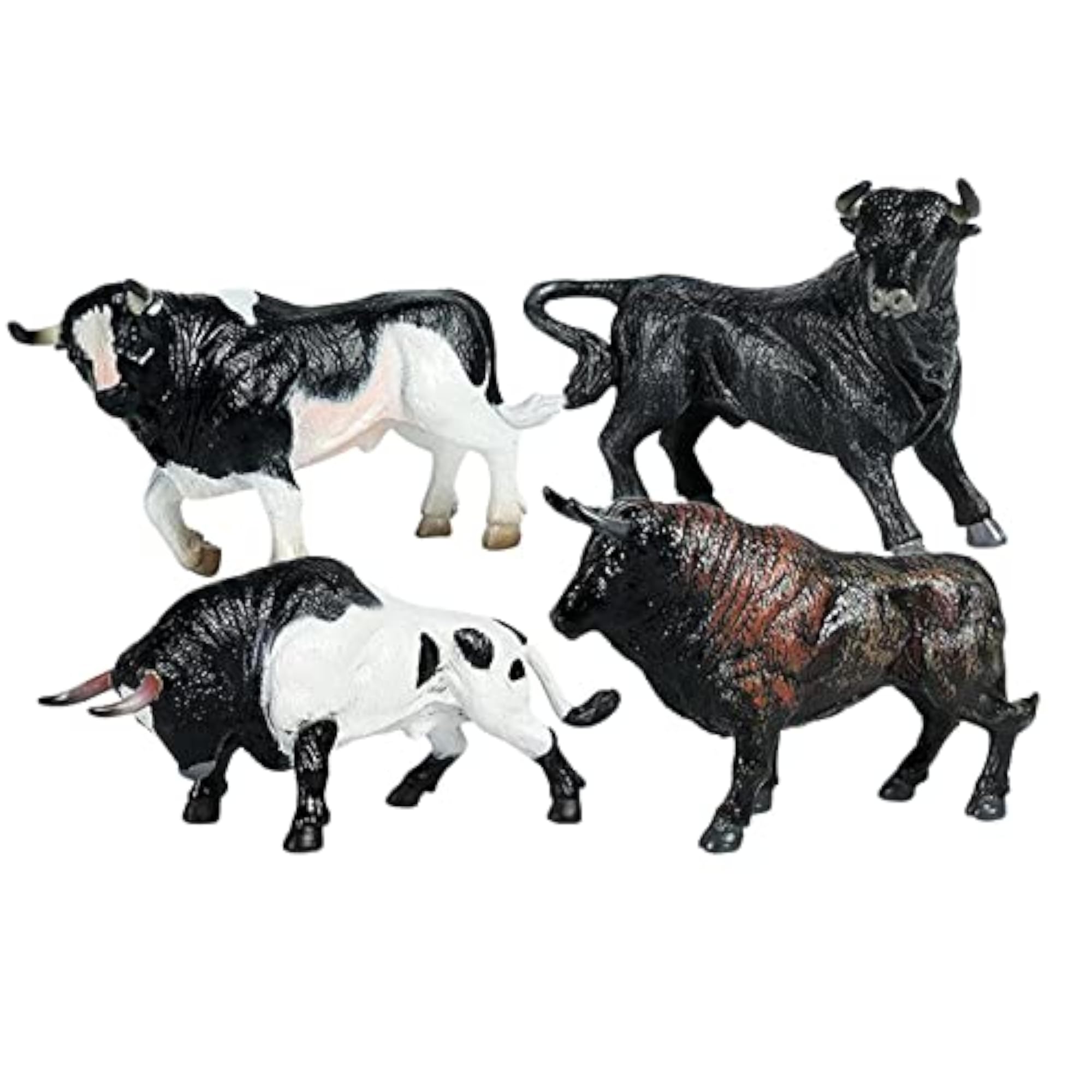 5x4pcs Cattle Figurine Simulated Bull, Realistic Educational Toy
