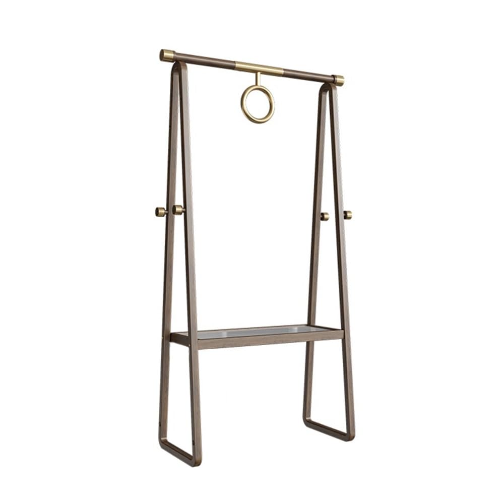 DFHS46JK Hat Rack New Chinese Style Solid Wood Clothes Hanger Light Luxury High-end Floor Bedroom Home Second-hand Coat Rack Multifunctional Storage for Office