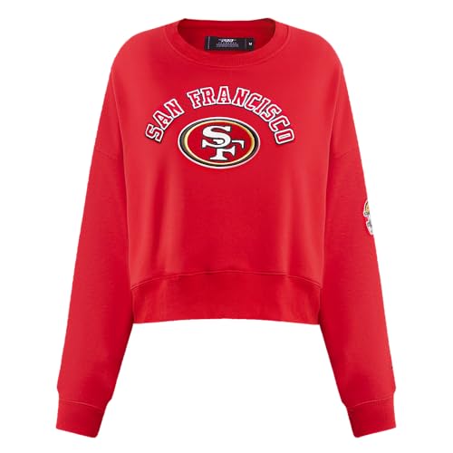 Pro Standard Womens NFL San Francisco 49Ers Classic Chenille Crewneck Sweatshirt Red M