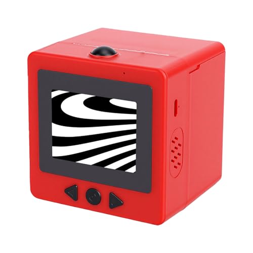 Image of Diyeeni Smart AI Sticker Printer, Voice Controlled Portable Thermal Inkless Maker with 2.4 Inch Screen, for DIY Crafts (Red)