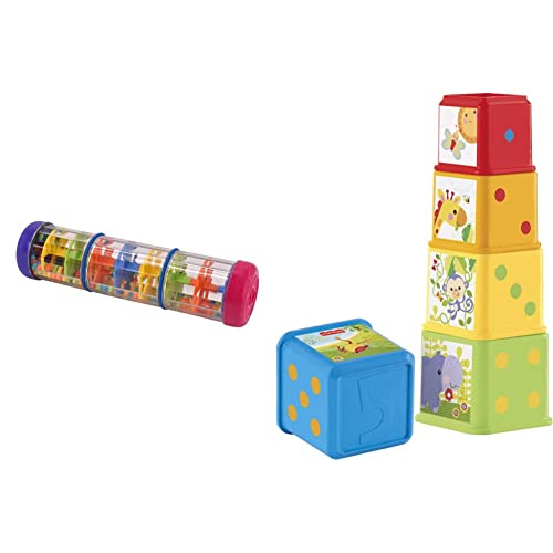 Fisher-Price Stapelwürfel – Bunte Baby-Würfel Zum Stapeln & Stecken, Ab 6 Monaten, 5-teilig