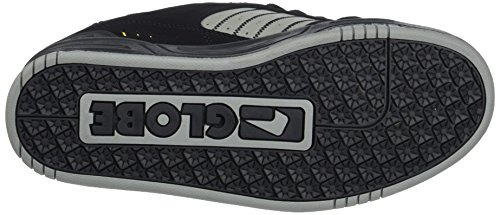 Image of Globe Men's Fusion File Skateboard Shoes, Black Black Grey Yellow, 44.5
