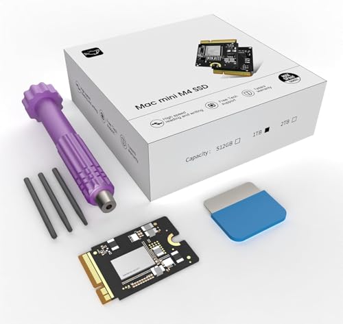 NURUBRM 2025 M4 Mac mini 2TB SSD 3300MB/s High-Speed Solid State Drive for Mac mini M4 Storage Upgrade