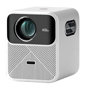 (Refurbished) WANBO Mozart 1 Full HD Native 1080P, 4K HDR, 900 ANSI | HDMI ARC| Projector for Home | Android 2G+32G | Auto (Focus + Keystone + Obstacle Avoidance) | Dust Proof | 16W Speaker | WiFi 6, BT