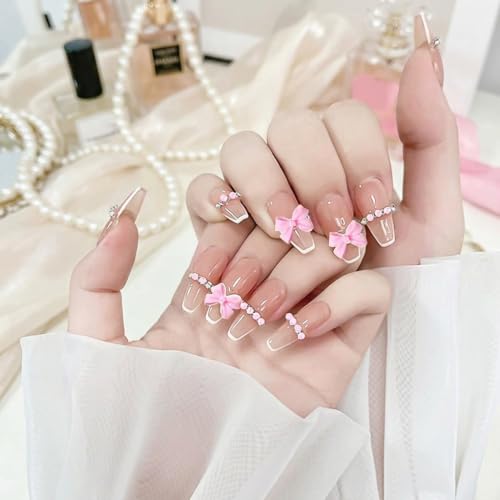 Image of MAYCREATE Bow-Knot Nail Stud Rhinestones Crystal, 3D Bow-Knot