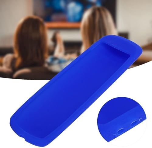 JEOZBM Remote Cover, TV Remote Control Protective Case Replacement, Silicone Remote Control Protector with Lanyard for Television Remote (Blue)