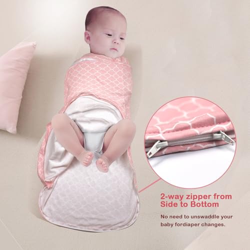 Image of Baby Sleep Sack Swaddle 3-Way Adjustable Wearable Blanket 100% Cotton.