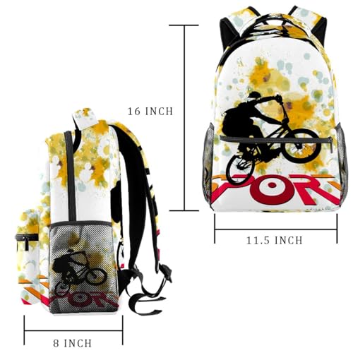 Sac à dos d'école multicolore au design unisexe et aux dimensions généreuses