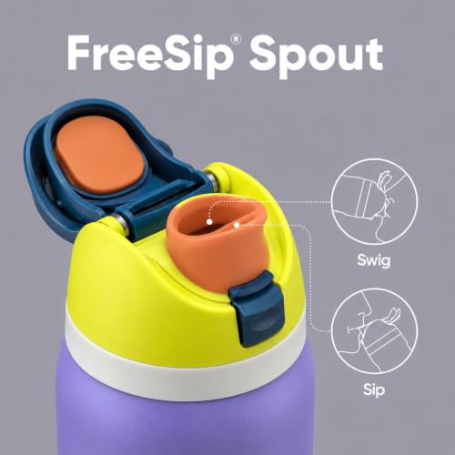 Image of HomeCloud 1200ML Stainless Steel Water Bottle - Double-Wall Vacuum Insulated, Leakproof Straw Lid, BPA-Free Reusable Travel Flask with Two-Way Spout for Gym, Office & Outdoor Use (S Lavender Green)