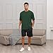 Opomelo Men's Fashion Oversized T-Shirts Casual Loose Fit Crewneck Workout Tshirt Unisex Short Sleeve Baggy Gym Tees Olive Green