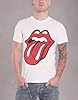 The Rolling Stones Men's Classic Tongue with Soft Hand Inks Regular Fit Crew Neck Short Sleeve T - Shirt, White (White White), X-Large (Manufacturer Size: X-Large) #3