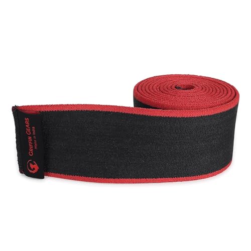 Knee Support for Men - Knee Wraps - Knee Stabilizer - Unisex Knee Bands for Sports, Squats, and Heavy Lifting, Washable Fabric (3 Meters Long, Set of 1, Red) - Image 5