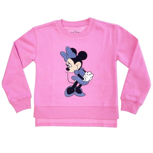 Sweat Mickey & Minnie fille avec imprimé jumbo et patch chenille