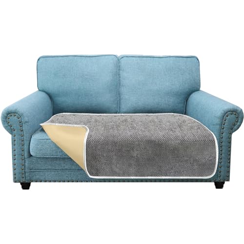 Granbest 2024 Non-Slip Sofa Seat Covers 2 Seater Thick Sofa Cover Sofa Protectors from Pets Universal for All Seasons (2 Seater, Grey)
