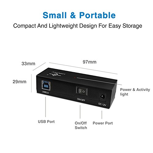 Vantec CB-ST00U3 NexStar USB 3.0 to SATA 6Gbps Optical/Storage Adapter, Black - Image 5