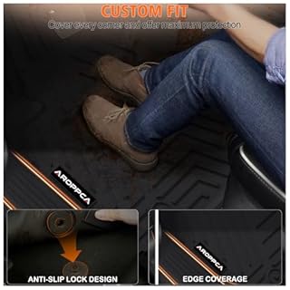 All Weather Car Floor Mats Cargo Liner with Backrest Mat for 2021-2025 Jeep Grand Cherokee L (Only 6-Seats w/o Center Console), TPE Rubber Liners Full Set for Jeep Grand Cherokee Accessories